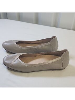 Vionic Caroll Tan Women's Ballet Flats Size 11 Leather Comfort Arch Support